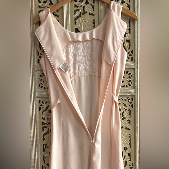 Vintage Be Smart Pink Summer  Maxi Dress With Bolero Jacket Set Wedding Party - Picture 10 of 12